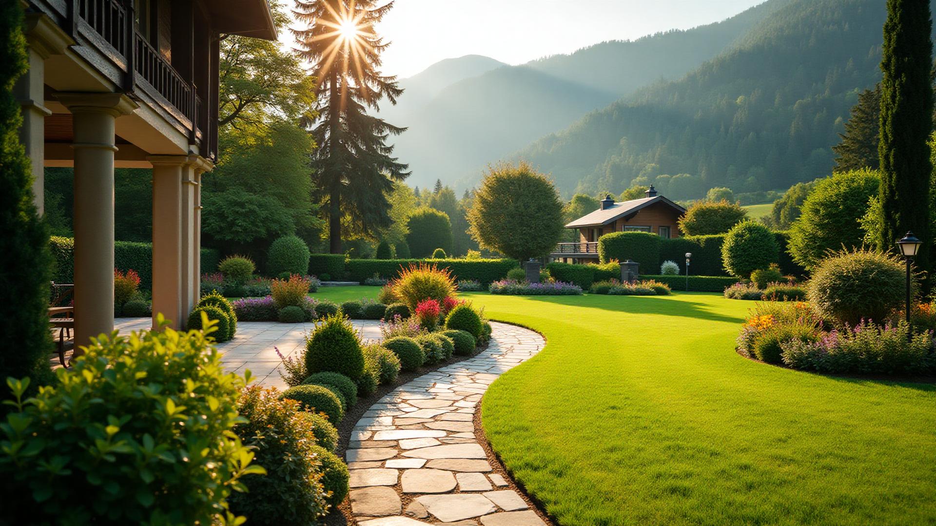 Jardin luxueux aménagé par Gonvers Paysagistes